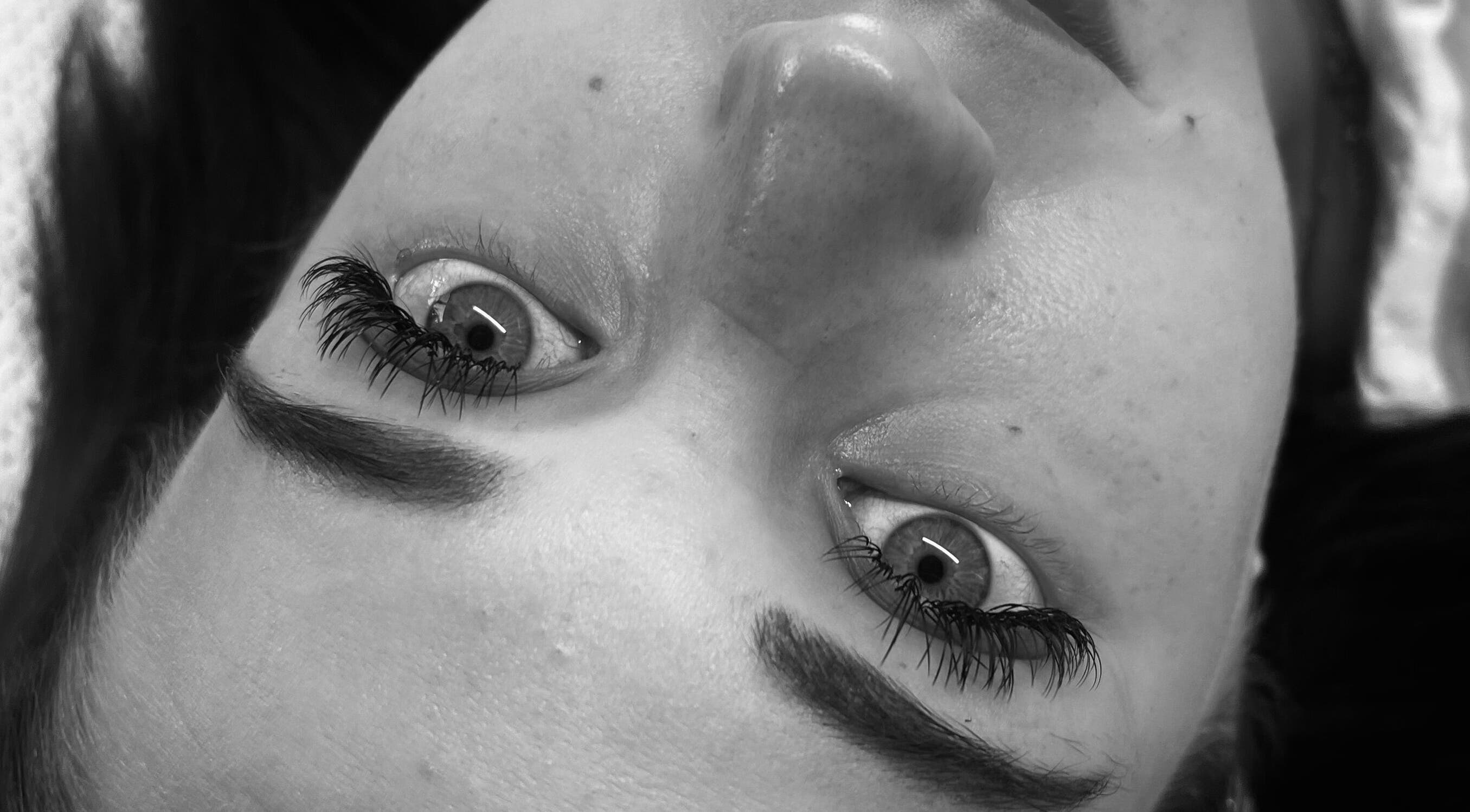 Close-up of beautifully curled lashes at Wispy Mink Lash Studio, Pretoria, Gauteng, ZA.