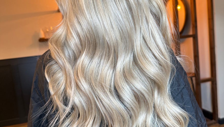 Wavy blonde hair captured at Aphrodite, Stirling, Scotland, GB.