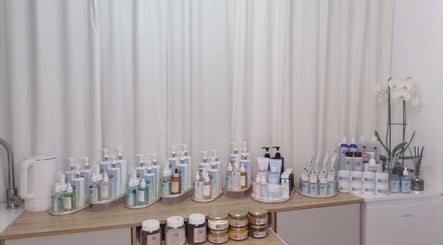 Luxurious skincare products at Dream Skin Aesthetics, Stanford, Western Cape, ZA. Premium beauty essentials on display.