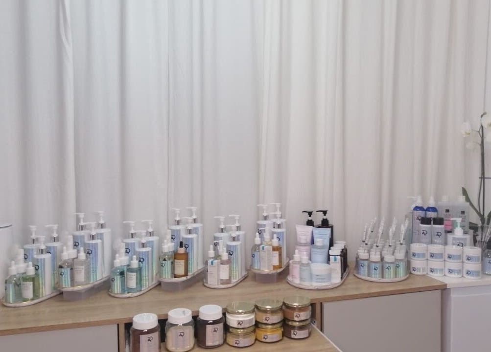 Variety of skincare products at Dream Skin Aesthetics in Stanford, Western Cape, ZA.