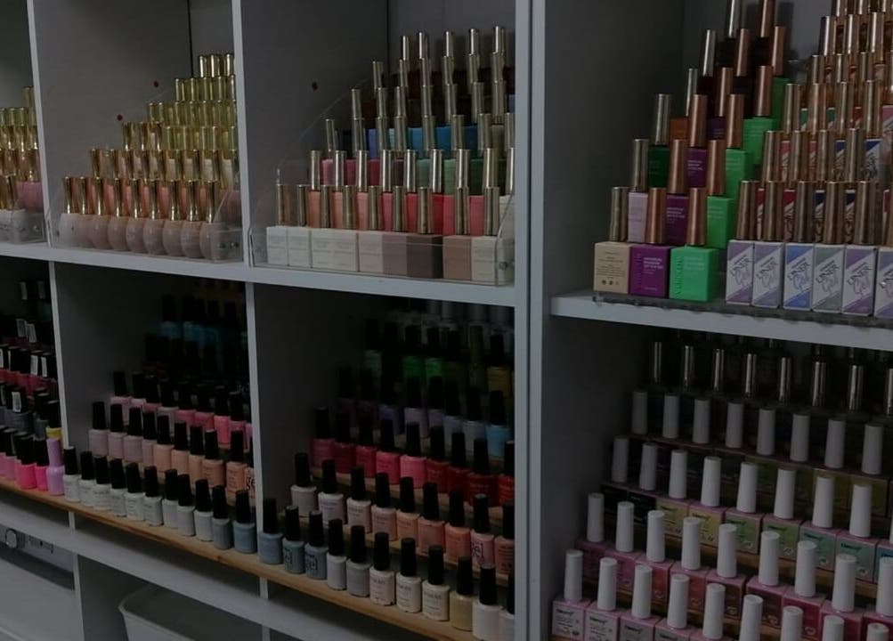 Vibrant nail polish display at Dream Skin Aesthetics, Stanford, Western Cape, ZA. Diverse color options available.
