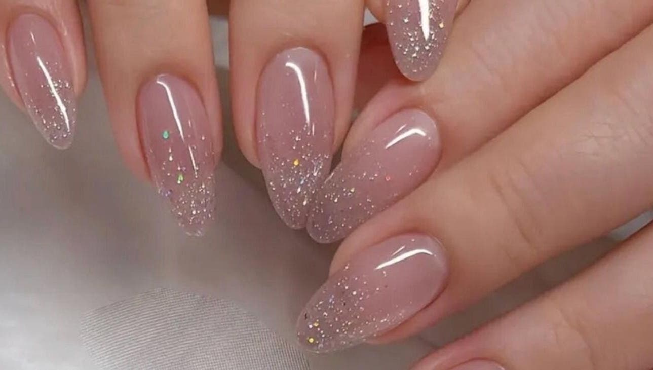 Silky, glittery nails at Scarlett Nails Studio in Dee Why, New South Wales, AU showcase professional nail art.