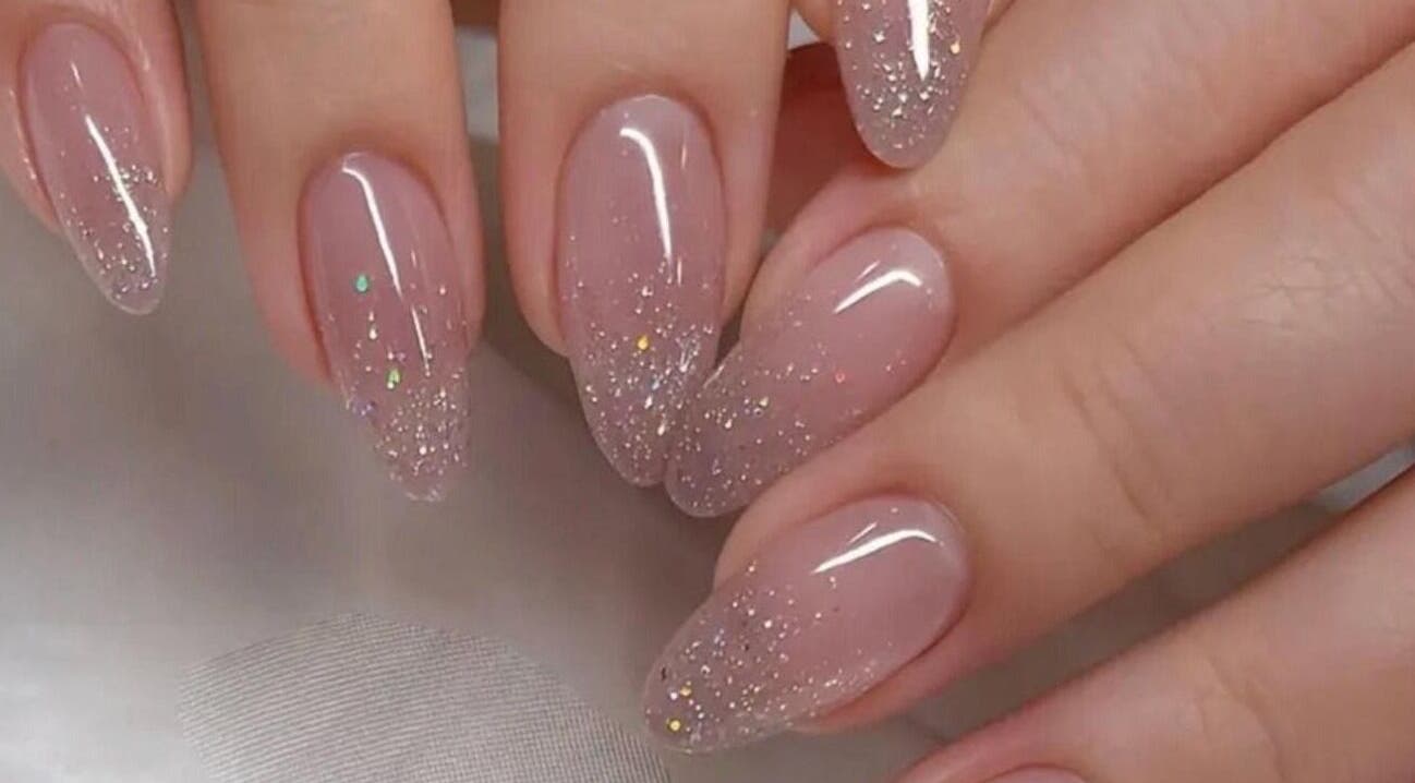 Silky, glittery nails at Scarlett Nails Studio in Dee Why, New South Wales, AU showcase professional nail art.