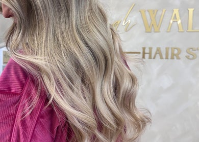 Stylish blonde waves at Kelseigh Walsh Hair - Studio in Anstey, England, GB.