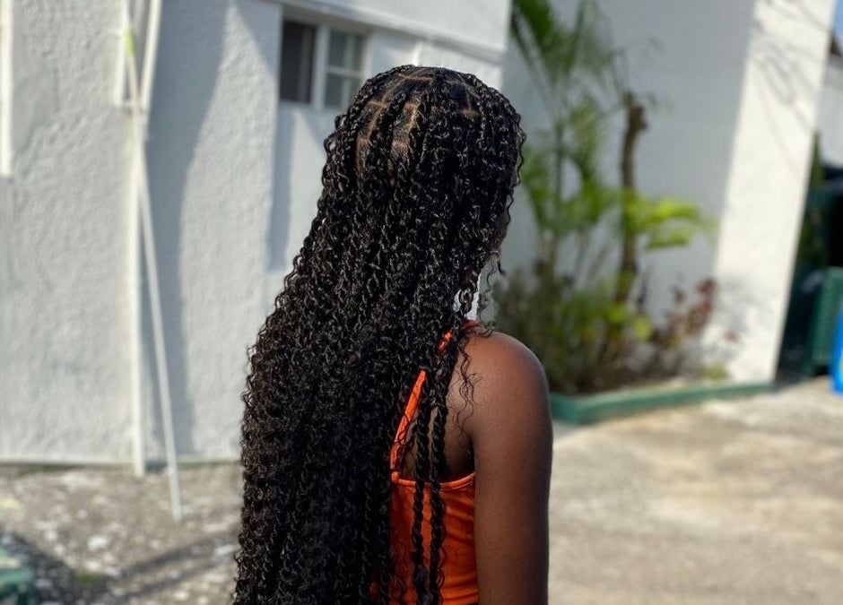 Intricate braids at Tressed_bybrit in Montego Bay, St. James Parish, JM, showcasing beautiful hair design.