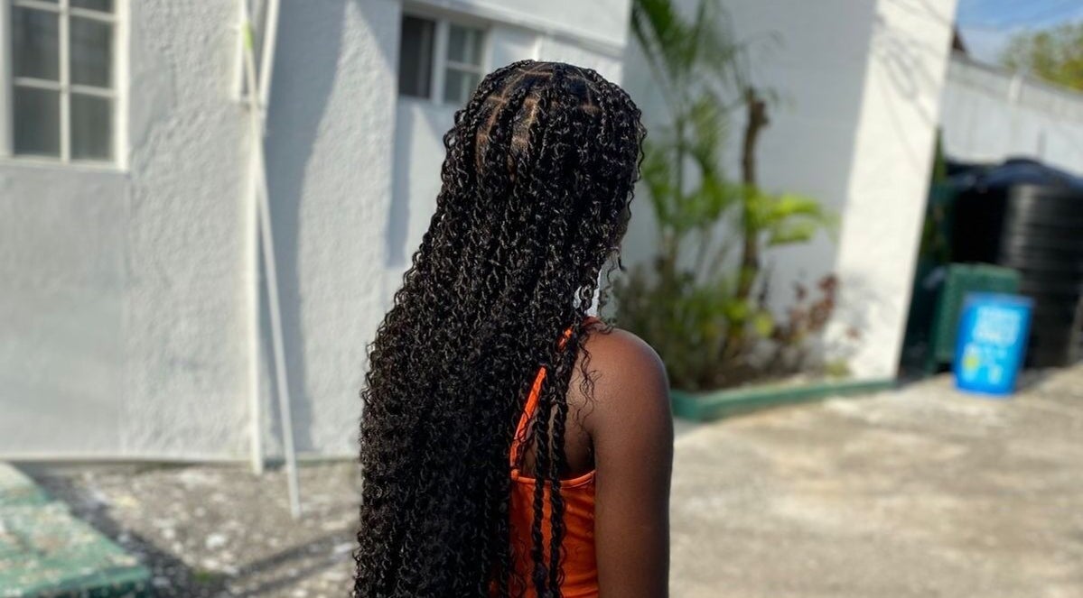 Intricate braids at Tressed_bybrit in Montego Bay, St. James Parish, JM, showcasing beautiful hair design.