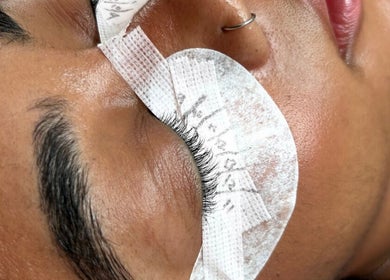 Close-up of lash extensions at Aesthetics by Maze, Rotterdam, Zuid-holland, NL.