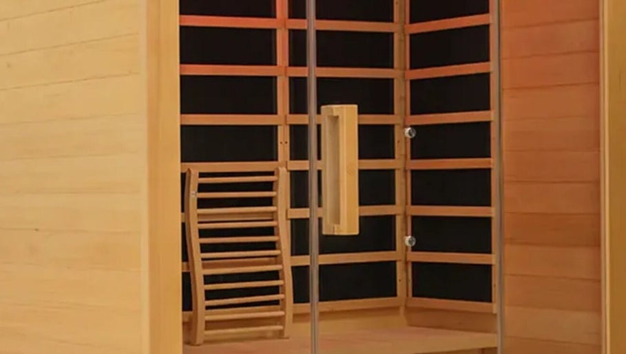 Elegant sauna room at DRIP DEN in Hobart, Tasmania, AU, featuring warm wooden interiors for relaxation.