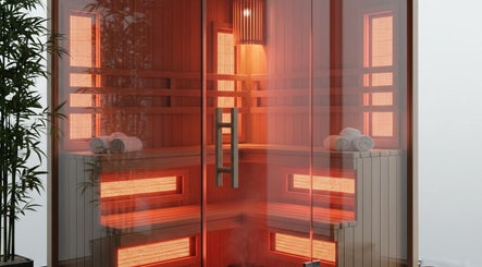 Luxurious infrared sauna at DRIP DEN in Hobart, Tasmania, AU, offering ultimate relaxation and wellness.