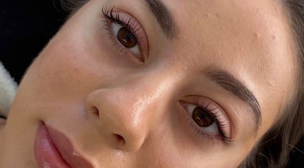 Close-up of glowing skin and brows at Enhance Beauty, Albion Park Rail, New South Wales, AU.