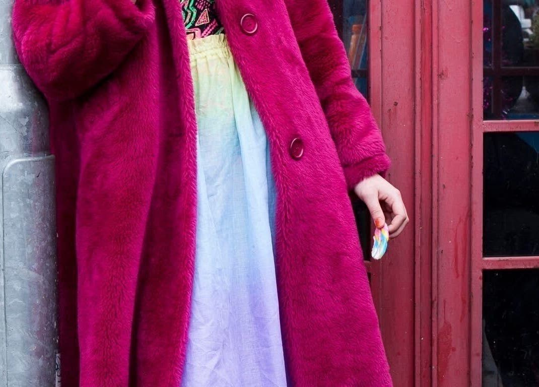 Colorful entrance of Kelly Hair Studio inside Green Cactus cafe, London, England, GB.