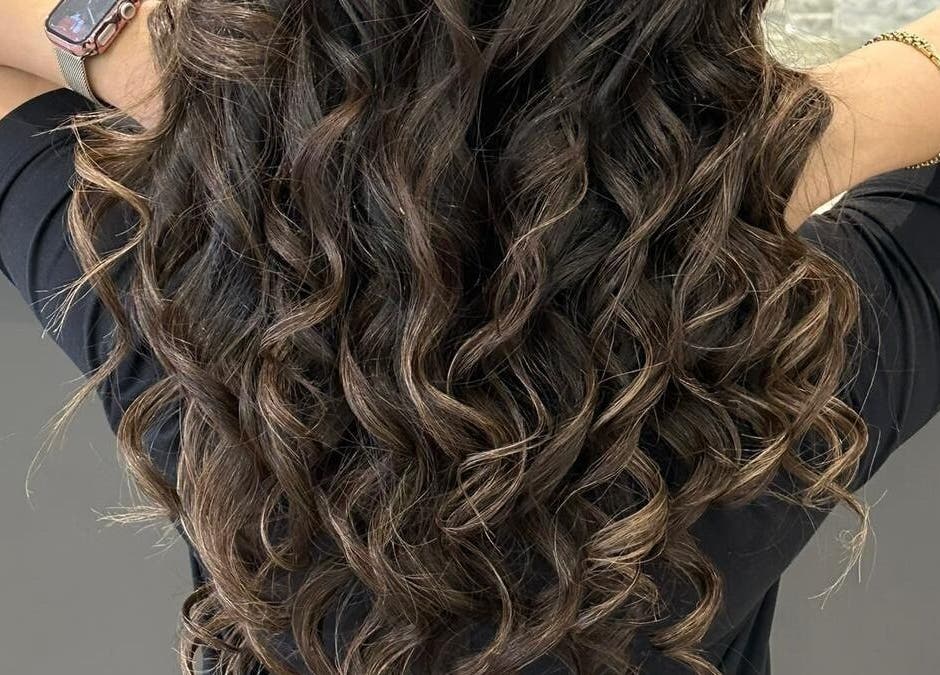 Luxurious curls styled at Gatsby Studio Salon & Nails, Richmond Hill, Ontario, CA.