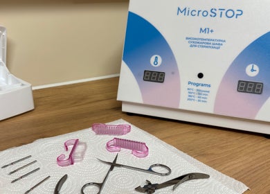 Sterilization tools at Pamira Nails, London, England, GB enhanced hygiene in beauty care.