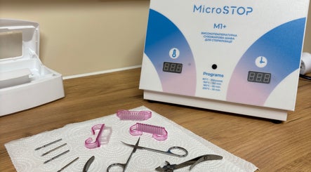 Sterilization tools at Pamira Nails, London, England, GB enhanced hygiene in beauty care.