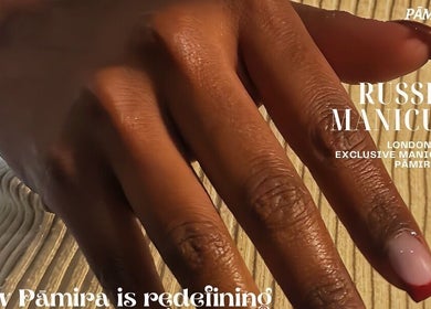 Close-up of a stylish manicure at Pamira Nails in London, England, GB.