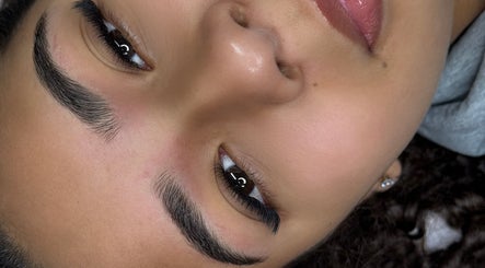 Close de sobrancelhas elegantes na Shirley Lash Design, Coral Springs, Florida, US.