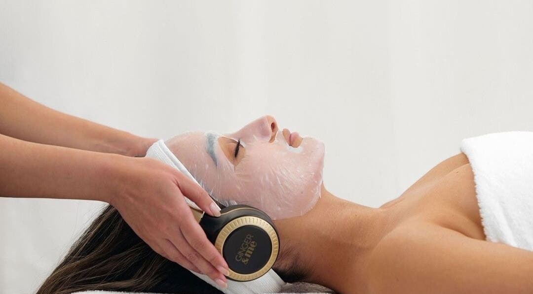 Relaxing facial treatment at Jenae Ashley Beauty, Beaudesert, Queensland, AU with headphones enhancing experience.