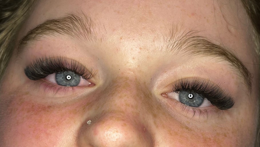 Close-up of eyelash extensions from Lashes by Lydia in Pickering, England, GB, showcasing precision and beauty.