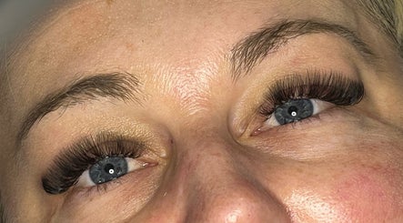 Closeup of elegant eyelash extensions from Lashes by Lydia in Pickering, England, GB.