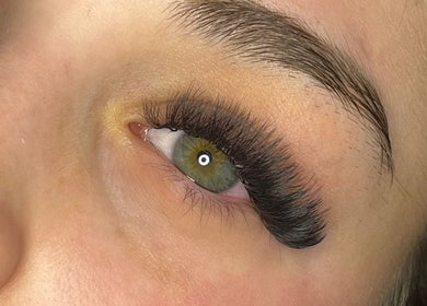 Close-up of expertly applied lashes at Lashes by Lydia, Pickering, England, GB showcasing stunning detail.