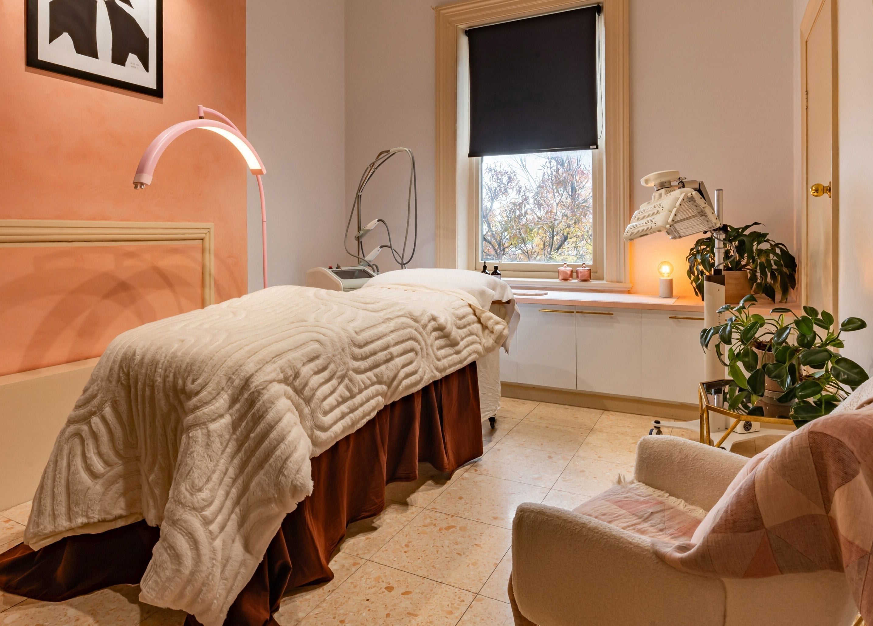 Relaxing treatment room at Me Skin and Body, Melbourne, Victoria, AU, perfect for a tranquil wellness experience.