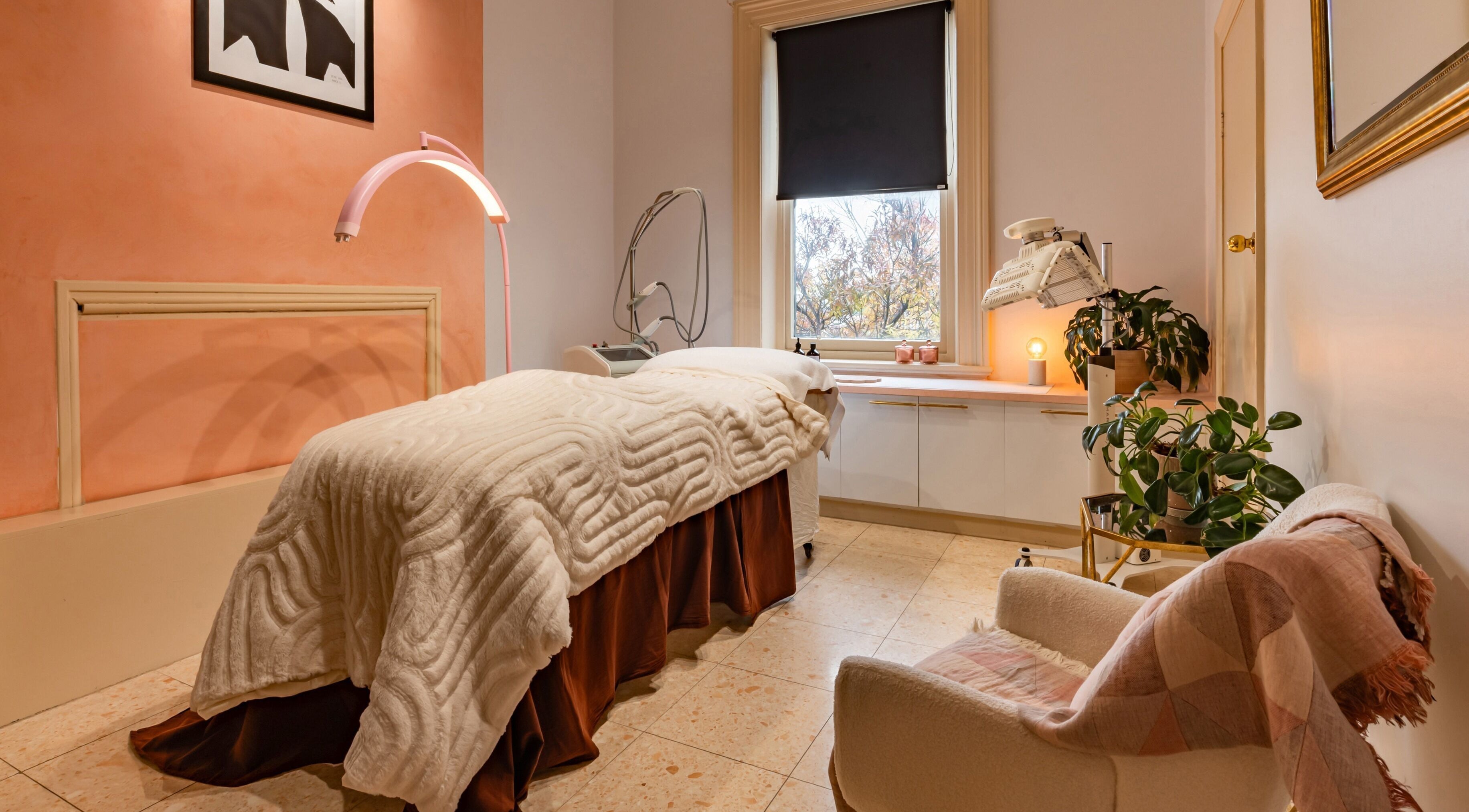 Relaxing treatment room at Me Skin and Body, Melbourne, Victoria, AU, perfect for a tranquil wellness experience.