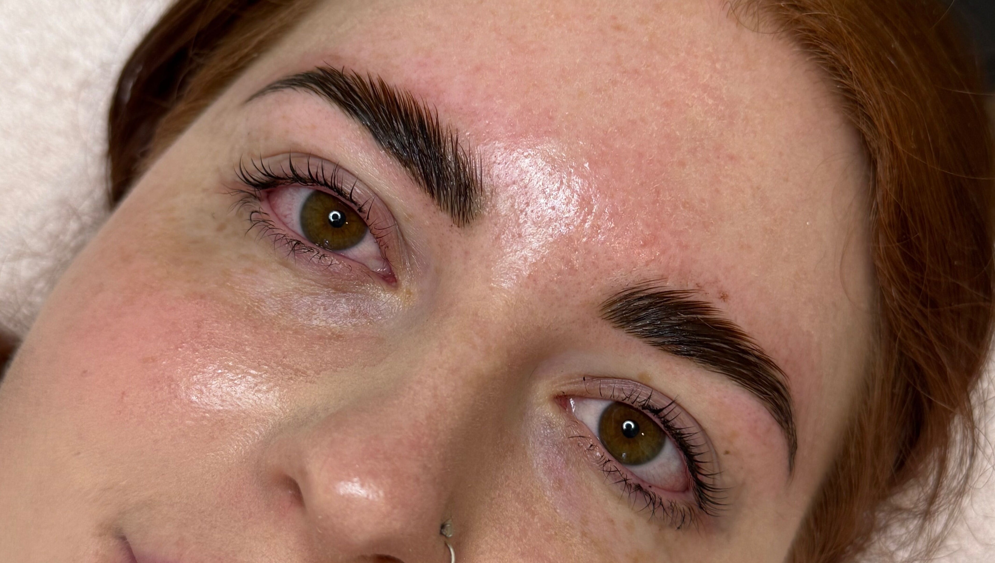 Close-up of well-groomed eyebrows at LaDiDarling, Melbourne, Victoria, AU. Experience expert brow shaping.