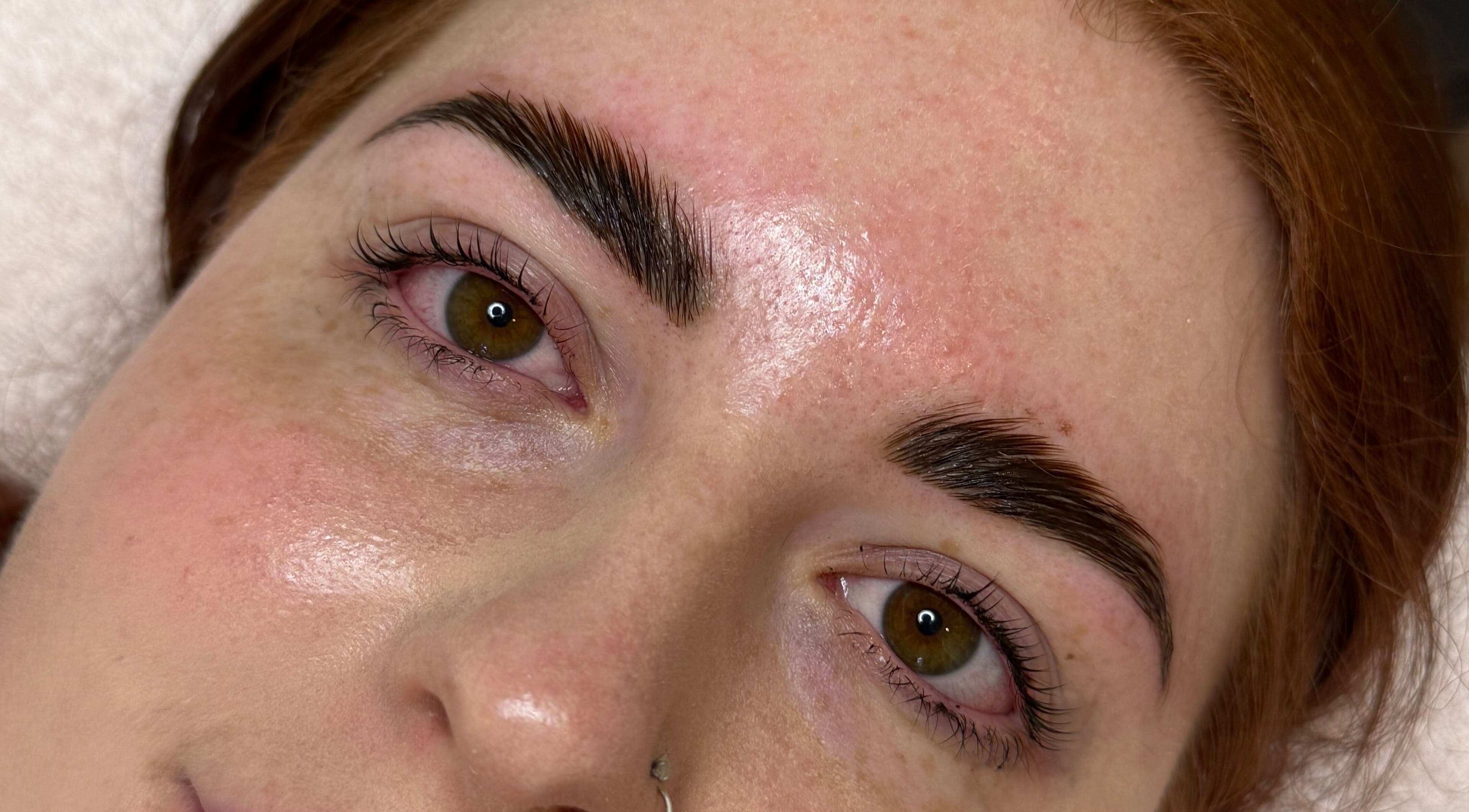 Close-up of well-groomed eyebrows at LaDiDarling, Melbourne, Victoria, AU. Experience expert brow shaping.