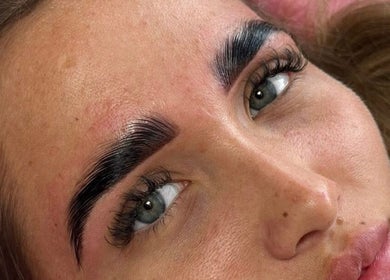 Enhanced brows and lashes at The Brow & Lash Lab ByElle, Edinburgh, Scotland, GB for a stunning look.
