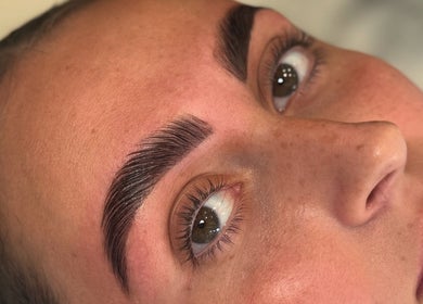 Beautifully groomed brows at The Brow & Lash Lab ByElle, Edinburgh, Scotland, GB.