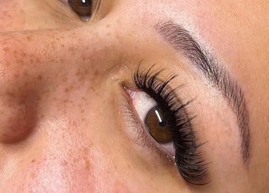 Close-up of eyelash extensions from Lash Studio By Jenny in Bertram, Western Australia, AU.