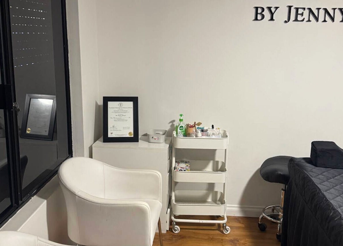 Relaxing interior of Lash Studio By Jenny, Bertram, Western Australia, AU with elegant furnishings.