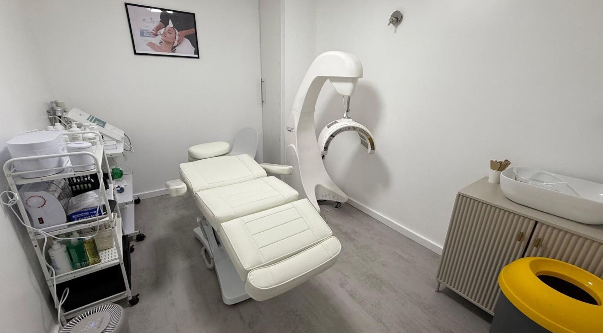 Modern treatment room at Skinova Beauty And Laser Clinic, Patchway, England, GB, equipped for advanced skincare.