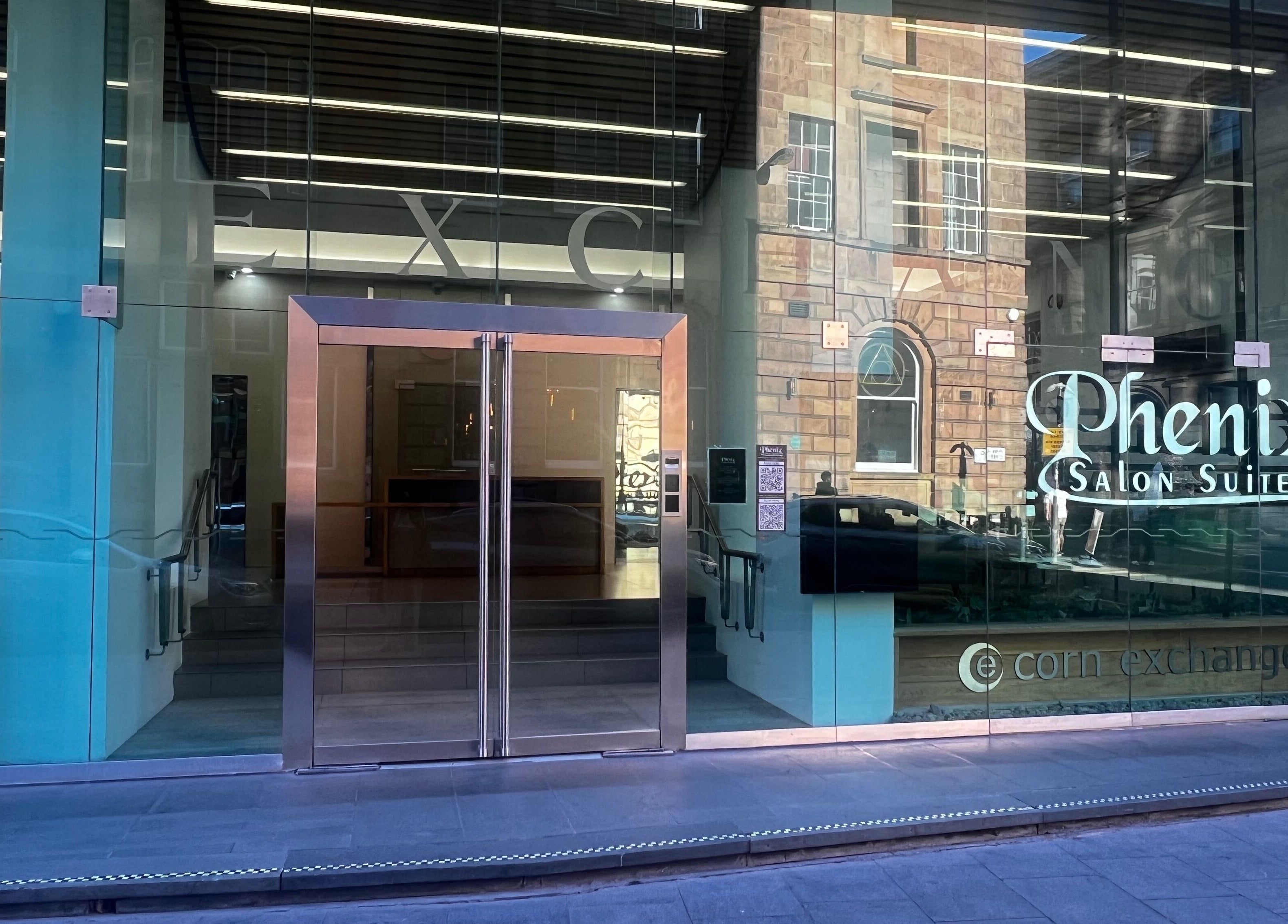 Modern glass facade of Aesthetic by Sara Alves, Liverpool, England, GB.