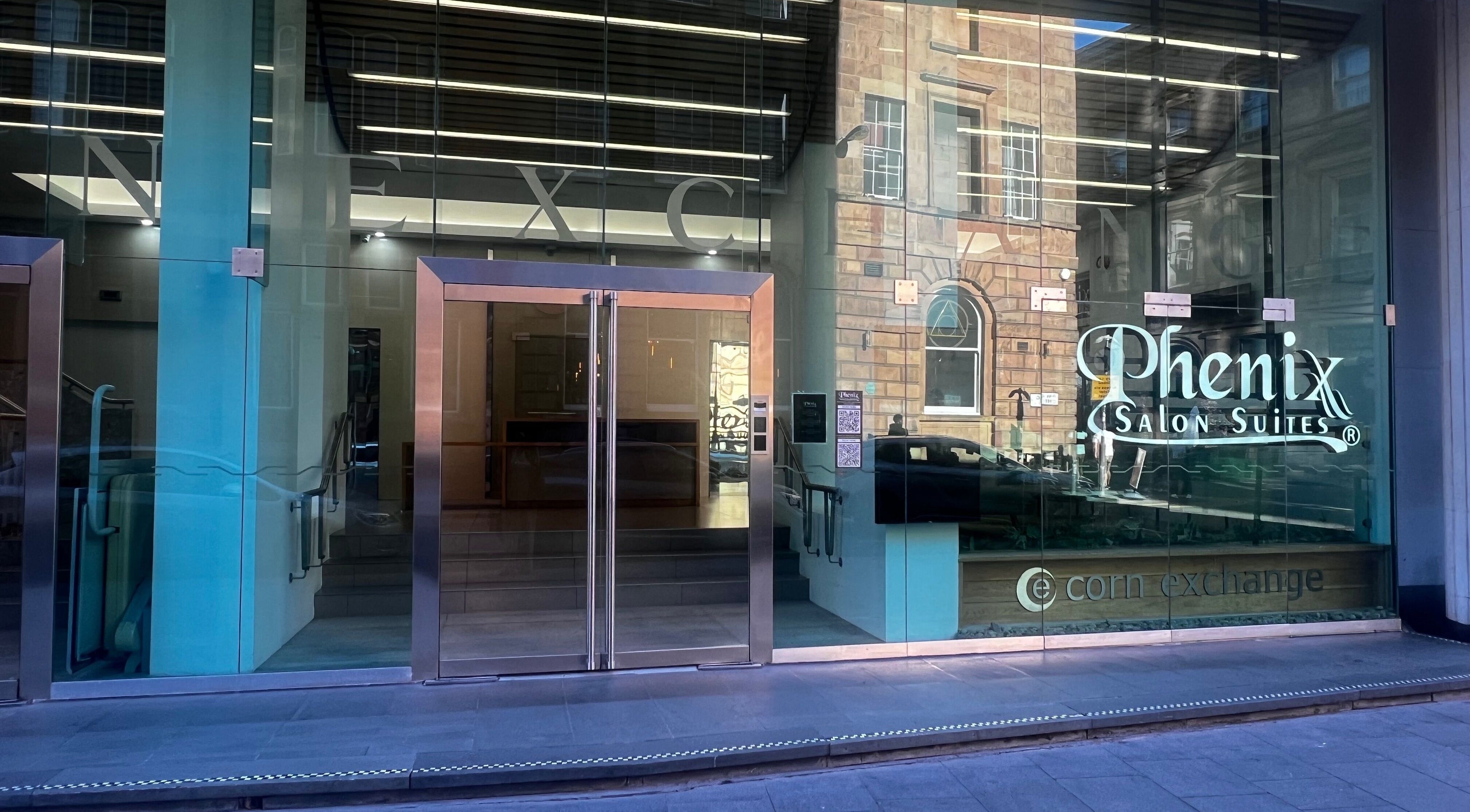 Modern glass facade of Aesthetic by Sara Alves, Liverpool, England, GB.