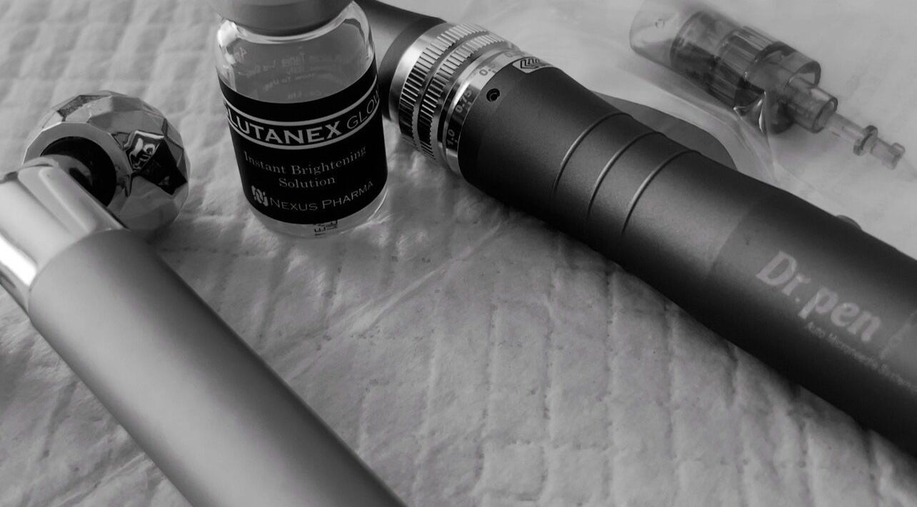 Dermatology tools at Aesthetic by Sara Alves, Liverpool, England, GB, showcasing beauty and precision.