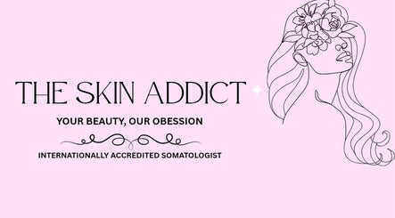 Logo of The.Skin.Addict in Newcastle, Kwazulu-natal, ZA with elegant floral line art.