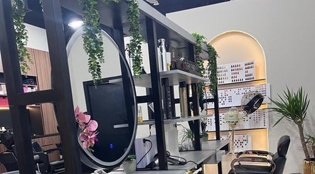 Elegant interior at Nisantasi Ladies Salon LLC, Dubai, AE with stylish decor and seating for a relaxing experience.