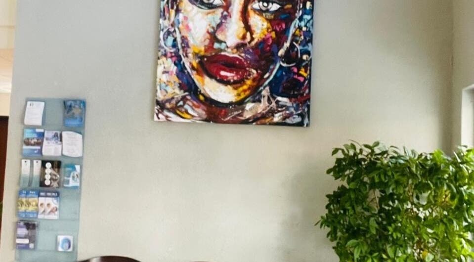 Welcoming area at Meltonian Mzimba Psychologist in Randburg, Gauteng, ZA with vibrant face painting.