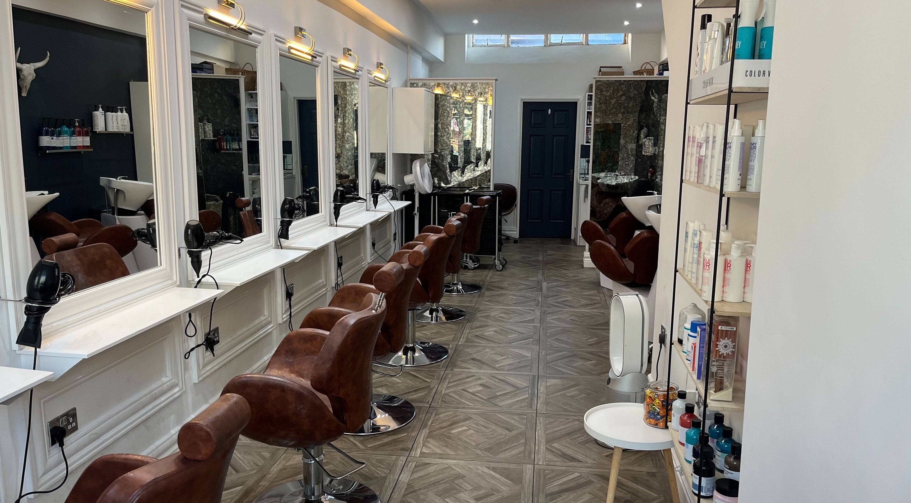 Stylish salon chairs and mirrors at No.72 The Gallery, Dublin, County Dublin, IE.