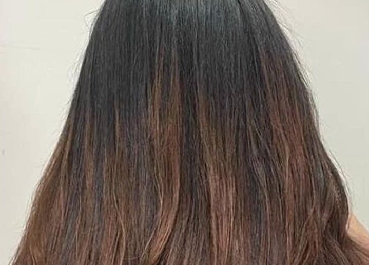 Silky brown hair styled at DK Salon in Kuala Lumpur, Wilayah Persekutuan Kuala Lumpur, MY.