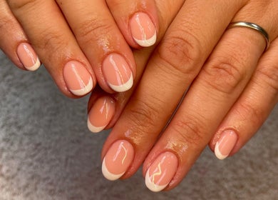 Elegant French manicure at Hannah - Beauty Studio in Birkenhead, England, GB.