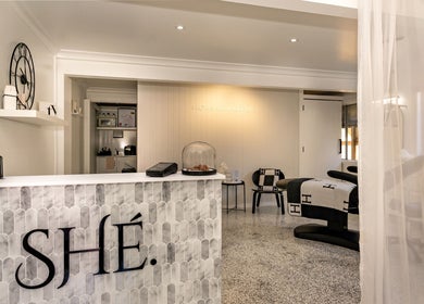 Reception area at SHÈ - Skin House Eudlo, Eudlo, Queensland, AU, showcasing elegant decor and serene ambiance.