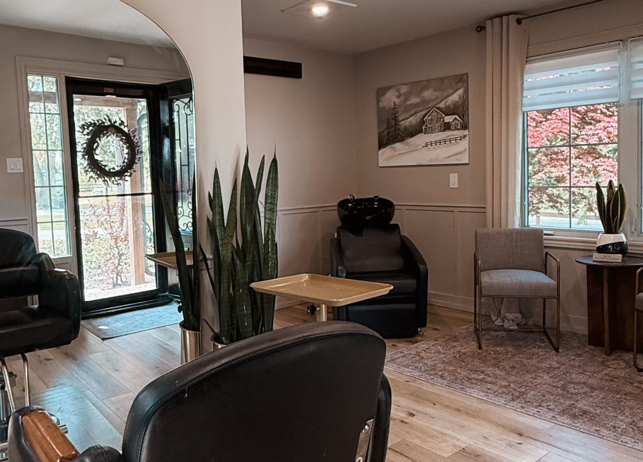 Inviting interior of Rhythm & Roots in Ayr, Ontario, CA showcasing stylish chairs and decor.