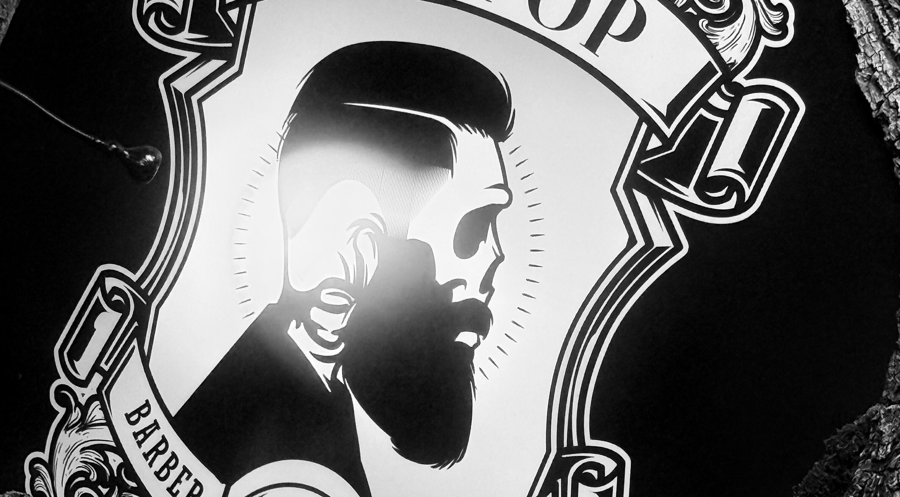 Oldpop boutique barbershop logo in Bayswater, Western Australia, AU, featuring a bearded skull design.