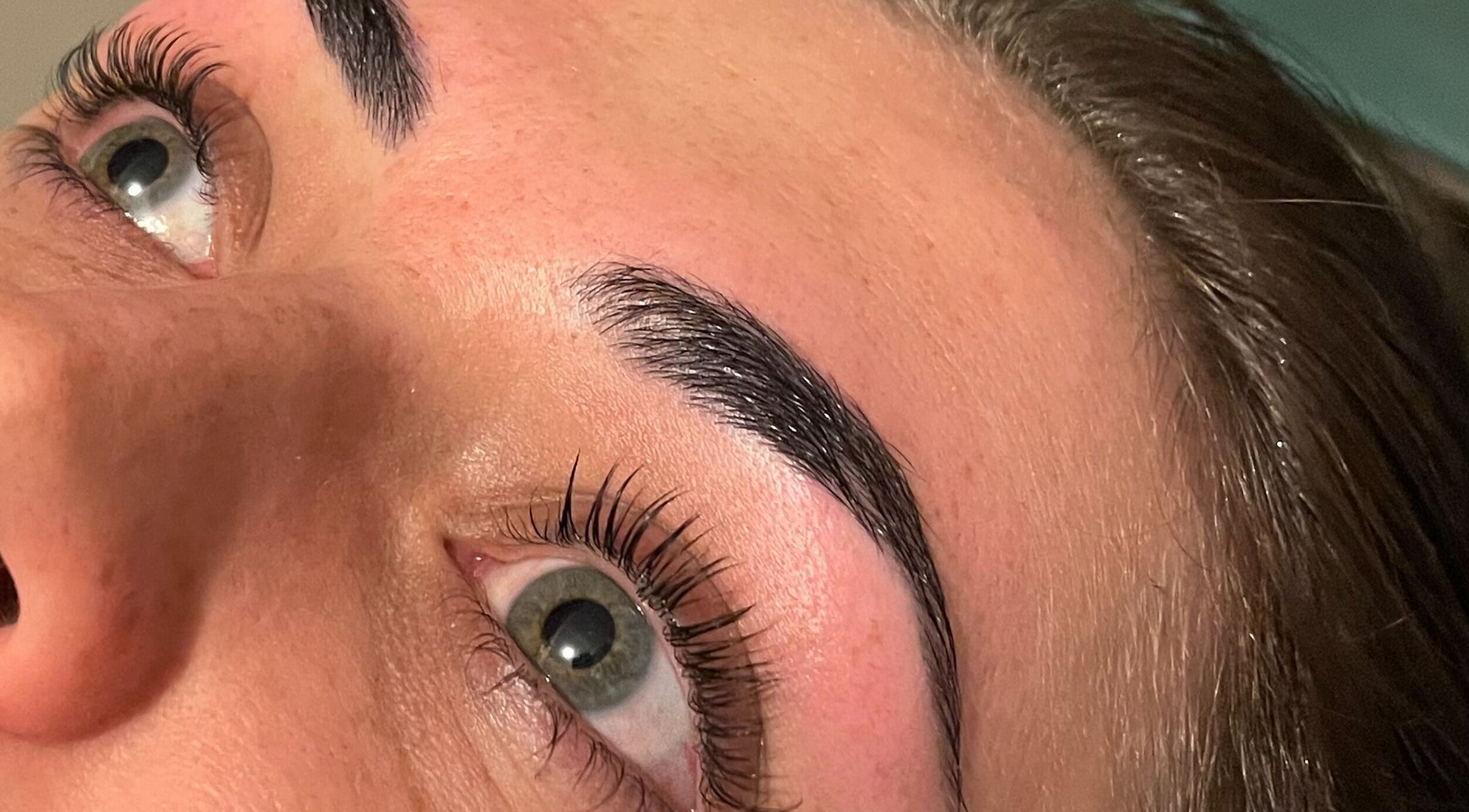 Close-up of expertly styled eyebrows at Possession Beauty, Thirroul, New South Wales, AU.