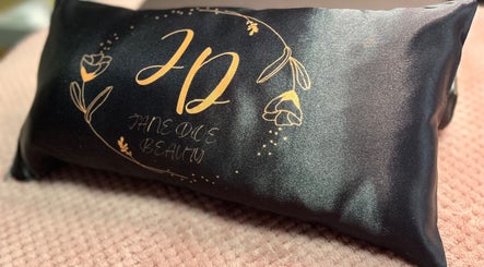 Elegant pillow with Jane Doe Beauty logo, Pretoria, Gauteng, ZA.