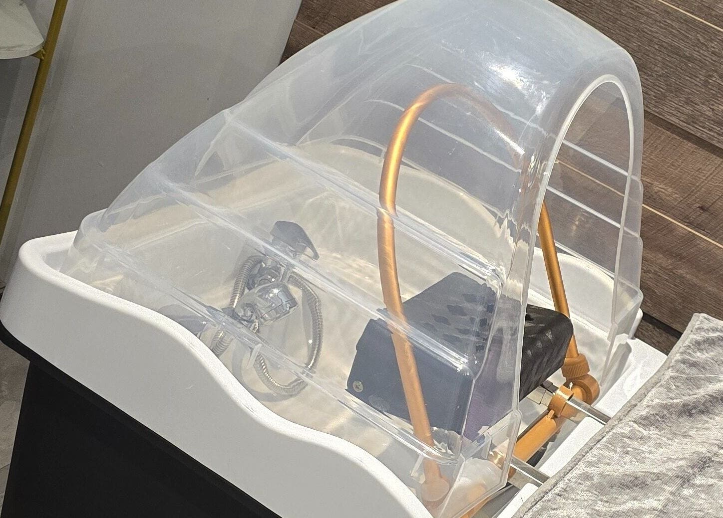 Modern relaxation pod at Loveli, Grangemouth, Scotland, GB, highlighting luxury wellness experience.