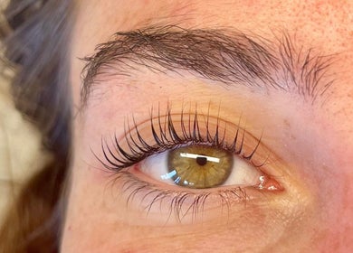 Close-up of elegantly styled eyelashes at By Lana Grace, Ludgvan, England, GB, showcasing beauty expertise.