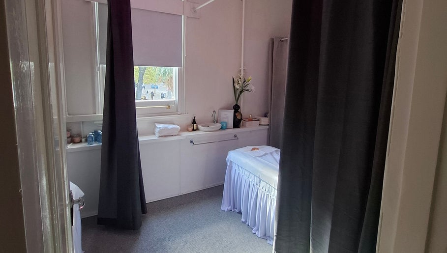 Calming massage room at Little Pigeon Massage and Waxing, Melbourne, Victoria, AU.